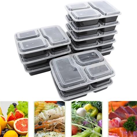 microwavable lunch containers with dividers